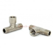 Тройник Elitech 0704.005002 Т-образный 2х1/4" (папа), 1х1/4" (мама)