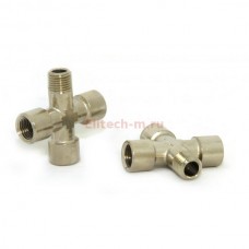 Крестовина Elitech 0704.005103 3х1/4" (мама), 1х1/4" (папа) Крестовина Elitech 0704.005103 3х1/4" (мама), 1х1/4" (папа)